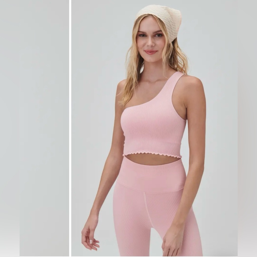Spiritual Gangster | Luna One-Shoulder Seamless Crop Tank + Love Sculpt Leggings